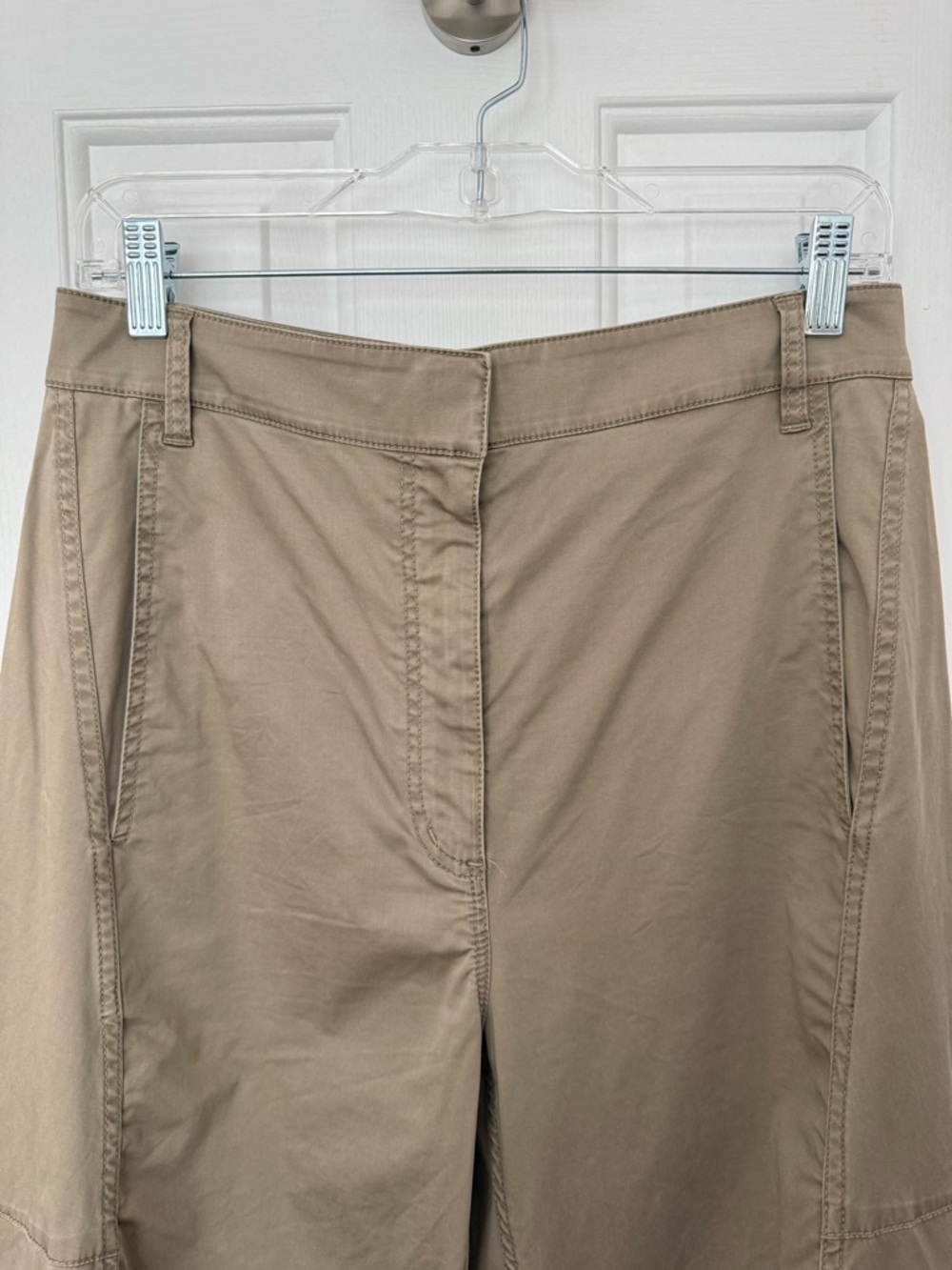 Tibi | Garment Dyed Silky Cotton Sid Chino Pant | Size 27S | Acorn - Picture 3 of 16